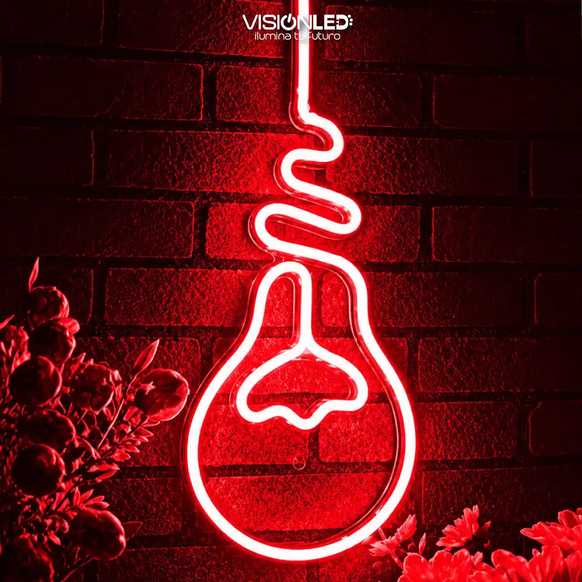 Cinta LED neón roja 12V flexible e impermeable IP68