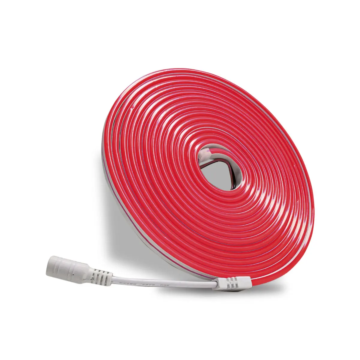 Cinta LED neón roja 12V flexible e impermeable IP68
