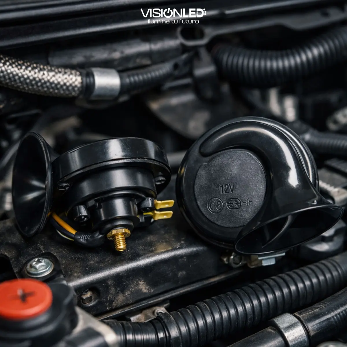 Pito Caracol 12V para Carro | Bocina Eléctrica de Alto Sonido