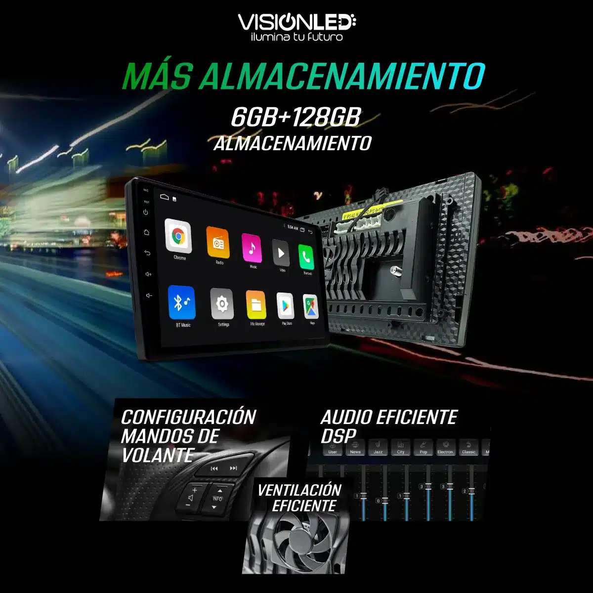 Radio Android 9 Pulgadas D-Max CarPlay Android Auto | Chevrolet D-Max 2012+