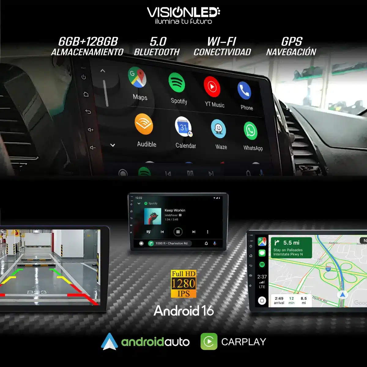 Radio Android 9 Pulgadas D-Max CarPlay Android Auto | Chevrolet D-Max 2012+