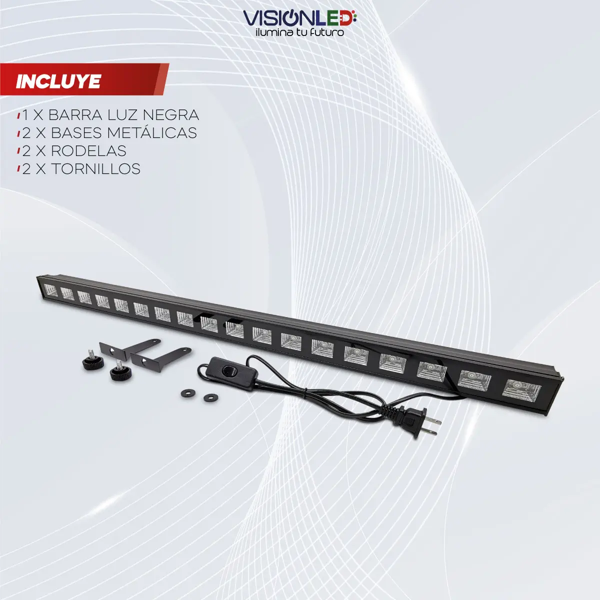 Barra LED Luz Negra 54W UV para Efectos y Decoración