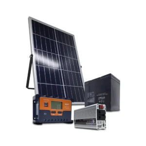 Kit de Sistema Solar 100W con Batería 50Ah e Inversor 1000W